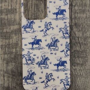 Blue Cowboy Pattern Western IPhone 12 Pro Max Case